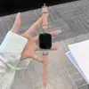 Adequado para Apple 678910 Fivela Metálica em Forma de D com Superfície de Gelo Padrão Crocodilo Pulseira de Relógio Samsung Huawei Fit4 Pulseira Xiaomi