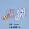 Molde de Resina de Cristal DIY Amapola Colgante Personalizado de 26 Letras Llavero de Exhibición Molde de Silicona