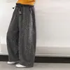 Pantalones de Pierna Ancha de Moda con Estampado de Leopardo para Niñas - Otoño 2026 Primavera/Otoño - Pantalones Deportivos Casuales Versátiles para Niñas Mayores - Pantalones de Pierna Recta - Estilo Otoño