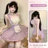 Domiara Original Lingerie Erótica Puro Desejo Ursinho Uniforme de Empregada Pijama Doce Sexy Roupa de Empregada Qqny