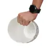 Maceta de Plástico Estilo Nórdico Imitación Mármol y Madera con Plato, Disponible en Múltiples Colores, Adecuada para Decoración de Escritorio con Suculentas y Plantas Verdes