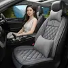 Cojín Popular para Asiento de Coche Transfronterizo, Antigrasa, Resistente al Desgaste, Cojín de Cuero para Asiento de Coche, Transpirable para Todas las Estaciones, Cojín Universal para Asiento de Coche Todo Incluido