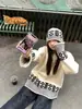 Tejido polar ártico, suéter para mujer, nueva colección otoño/invierno 2026, suave y acogedor, corte holgado, top de punto casual