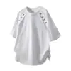 Ropa para Hombre Fengshe / Nueva Camiseta de Manga Corta con Retazos de Verano 2026 para Hombre, Corte Holgado, Tallas Grandes, Camiseta de Marca Moderna Estilo Americano