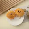 Pingente de Pelúcia Desenho Animado Boneca Broche Fofo Hambúrguer Batata Frita Torrada Boneca Coxa de Frango Chaveiro Decoração Acessórios