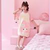 Pijama de verano para niña 2023, algodón, fino, holgado, perro Yugui, manga corta, vestido de princesa para niña