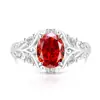 Transmissão ao Vivo Super Venda: Anel Feminino Super Brilhante de Diamante de Alto Carbono em Forma de Videira com Corte Flor de Gelo Formato Ovo de Pombo, Anel em Forma de Ovo Banhado a Ouro Real