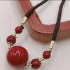Collar de Cuentas Hecho a Mano en Color Cinabrio, Colgante Genuino Lulutong para Mujer, Collar de Cadena para Clavícula, Cuentas de la Fortuna, Suministro para Transmisión en Vivo