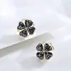 Aretes Giratorios Personalizados de Trébol de Cuatro Hojas 2021 de Moda para Mujer, Aretes Nuevos de Moda Simples y Compactos, Estilo Influencer Coreano
