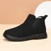 Comércio Exterior Transfronteiriço Inverno com Forro de Lã Sapatos de Algodão Femininos Quentes Sapatos para Mãe Planos Confortáveis Versátil Botas Curtas Antiderrapantes Botas de Neve