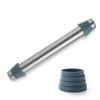 Rodillo doméstico de acero inoxidable con anillo de silicona de grosor ajustable, palo de harina de grosor variable, rodillo integrado de grosor variable