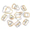 Hebilla de Joyería de Acero Inoxidable con Forma Geométrica Especial Hebilla de Conexión Ovalada Estrella de Cinco Puntas Forma de Corazón Pulsera Giratoria Collar Hebilla Funcional