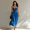 2026 Sitio web independiente europeo y americano TK transfronterizo primavera/verano nuevo vestido sexy de tirantes plisado