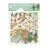 Floristería de Postes de Primavera Pegatinas de Paisajismo Escena de Floristería en Miniatura Rompecabezas Creativo Superpuesto Pegatinas de Niña Fantasía Venta al por Mayor