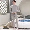 Traje de ropa de otoño de cuello alto medio ropa interior de hombre suéter fino pantalón ajustado de abrigo cálido primavera y otoño