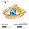Yuhui Accesorios para Joyería DIY Transfronterizos Colgante de Acero Inoxidable con Flor de Goteo de Aceite Incrustaciones de Pedrería Corazón Chapado en Oro Real Accesorios DIY