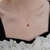 Nuevo Collar de Calabaza Estilo Chino con un Toque de Lujo Ligero y de Alta Gama, Collar Versátil y Único, Nuevo Accesorio para Mujer con un Toque de Alta Gama