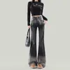 Jeans Acampanados Degradados para Mujer, Tendencia Otoño/Invierno 2025 Versátiles Nuevos de Tiro Alto Ajustados Bootcut