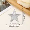 Novo Estilo Patch Bordado de Estrela de Cinco Pontas com Glitter, Acessórios para Roupas e Malas Quentes de Venda Transfronteiriça, Patch Decorativo para Passar