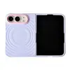 Funda magnética para teléfono con patrón de ondas, color sólido, compatible con Apple 18DUO, iPhone Duo, con cordón, a prueba de caídas y elegante
