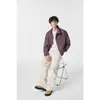 Chaqueta Rumei Retro Americana con Cuello Alto Multi-Estructura para Hombre, Nueva Colección Primavera 2026, Bordado Pesado, Abrigo de Trabajo Oversize
