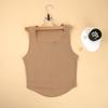 Chaleco de verano para mujer, nuevo, de talla grande, corto, con cuello en U, sin mangas, ajustado, con tirantes anchos, comercio exterior, venta al por mayor