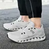 Zapatillas de Correr para Maratón en Blanco y Negro, Ligeras, Transpirables, Antideslizantes, Zapatillas Deportivas para Entrenamiento Físico al Aire Libre, Zapatillas de Trail Running con Amortiguación
