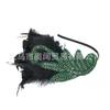 1920 O Grande Gatsby Baile de Máscaras Strass Penas de Avestruz Lantejoulas Halloween Baile de Carnaval Aro de Cabelo