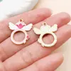 Série Dia dos Namorados de Pingentes Esmaltados em Liga Metálica Acessórios para Joias Artesanais DIY Pingentes para Colar Pulseira Brincos Chaveiro