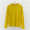 Crewneck Suéter de lã pura malha quente Camisa Base Pullover Outono e Inverno Novo Slim-fit simples Suéter de Poço Fino para Mulheres