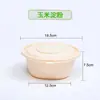 Caja de Almuerzo Desechable de Almidón de Maíz Caja de Almuerzo Biodegradable para Llevar Caja de Almuerzo Empaquetada Bol para Sopa Base de Almidón