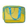 Ins Simple Color Dopamina Bolsa Tofu Malla de Gran Capacidad Bolsa Cosmética de Viaje Colorida Portátil Bolsa Cosmética de Malla