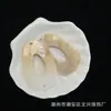 38*62mm Dos Colores Irregular Concha Círculo Hueco Pulsera DIY Cadena de Teléfono Colgante para Coche Adorno Accesorios de Cuentas Venta al por Mayor