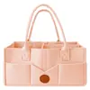 Venta al por mayor transfronteriza de productos para maternidad e infancia, Bolso pañalero de fieltro, Bolso para mamá de almacenamiento de pañales hecho a mano de gran capacidad, Bolso tote
