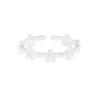 1246 K-Style Ins Design de Nicho Luxo Acessível Prata Brilhante Anel de Flor Pequena Fresca Prata Esterlina S925 Anel Feminino