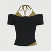 Ins Transfronteiriço Tendência Europeia e Americana Transfronteiriça Verão Nova Moda Estampa Gótica Terno de Camiseta de Manga Curta Feminina Atacado