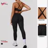 Conjunto de Yoga com Bolinhas Estampado Amazon Treino Fitness Corrida Esportes Conjunto de Duas Peças Calça de Yoga de Cintura Alta para Mulheres