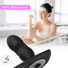 Vibrador Anal de 12 Frecuencias Silicona 3 Velocidades Enchufe Anal Telescópico Dispositivo de Masturbación Productos para Adultos para Hombres Juguete Sexual Inteligente