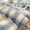 2026 Novo Conjunto de Roupa de Cama de Algodão 100% Quatro Peças Lençol de Cama Totalmente Algodão Capa de Edredom Estilo Fresco Conjunto de Roupa de Cama de Três Peças para Dormitório de Estudante