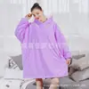 Manta Perezosa con Capucha de Franela Explosiva de Invierno Doble Capa Engrosada Vellón de Cordero Manta de TV Ropa Perezosa Cálida Traje de Vellón para Agarrar
