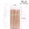 Herramientas para uñas, venta al por mayor, palito de naranja, palito de madera, piel muerta, empuje, palito de naranja de doble cabeza de 11,4 cm, 100 palitos de taladro en bolsa