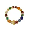 Venta al por mayor de pulseras y brazaletes de cristal con lámina de oro originales y nuevos, artículos populares de las transmisiones en vivo de Xiaohongshu, suministro en vivo