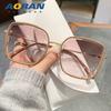Gafas de Sol Marrones Estilo Nuevo 2026 para Mujer, Para Conducir en Verano, Protección UV, Sensación de Alta Gama, Montura Grande, Adelgazantes, Gafas de Sol de Color Degradado