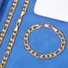 Hip-Hop Europeu e Americano Transfronteiriço Amazon Estilo Japonês Fivela Aço Inoxidável Colar Figaro Pulseira de Aço Titânio Masculina Personalização