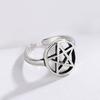 Anillo Vintage Tejido de Estrella de Cinco Puntas Tendencia Ins Diseño de Nicho Personalidad Anillo Hueco de Estrella para Dedo Índice Suministro