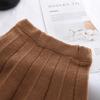 Conjunto de Suéter para Niña 2025 Nuevo Falda de Punto Flor Pequeña Estéreo Cuello Redondo Cárdigan Falda Corta Conjunto de Dos Piezas Otoño e Invierno