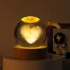 Bola de cristal de la Vía Láctea creativa, 3D, talla interior, base luminosa transfronteriza, luz nocturna, bola de cristal, pequeños adornos, regalo de cumpleaños
