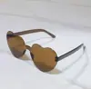 (Especial) Fábrica de Óculos em Formato de Coração Cor de Bala Gelatina Óculos de Coração Óculos de Sol Personalizados Europeus e Americanos para Homens e Mulheres Coração de Pêssego