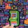 50 Pegatinas de Estilo Neón para Consola de Juegos y Controladores de Juegos, Pegatinas de Graffiti Personalizadas Neón para Cuaderno, Taza de Agua, Patineta, Pegatinas Impermeables