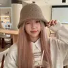 Ganga Especial Gorro de Punto de Celebridad de Internet Gorro de Invierno Cálido y a Prueba de Viento Gorro de Invierno para Mujer Lindo Gorro con Protección para las Orejas Gorro para Mujer
